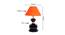 Reese Orange Fabric Shade Table Lamp with Black  Iron  Base (Orange) by Urban Ladder - Design 1 Dimension - 610274