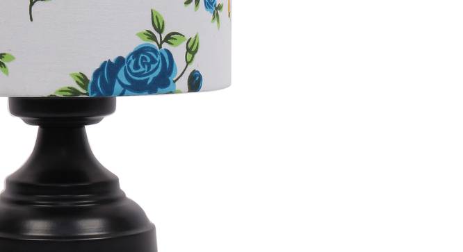 Edmond Multicolor Fabric Shade Table Lamp with Black  Iron  Base (Multicolor) by Urban Ladder - Design 1 Side View - 610294