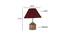 Joyce Maroon Natural Fiber Shade Table Lamp with Natural  Wooden Base (Maroon) by Urban Ladder - Design 1 Dimension - 610303