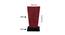 Fletcher Maroon Natural Fiber Shade Table Lamp with Black  Iron  Base (Maroon) by Urban Ladder - Design 1 Dimension - 610314