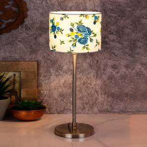 Truett Multicolor Fabric Shade Table Lamp with Steel Steel Base-image-44