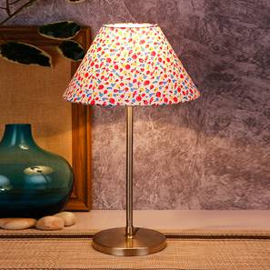 devansh Dayton Multicolor Fabric Shade Table Lamp with Steel Steel Base-picture-15