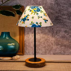 Ephraim Multicolor Fabric Shade Table Lamp with Natural Wood & Iron Base-image-33