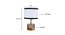 Ewald Multicolor Fabric Shade Table Lamp with Natural  Wooden Base (Multicolor) by Urban Ladder - Design 1 Dimension - 610372