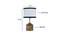 Edna Multicolor Fabric Shade Table Lamp with Natural  Wooden Base (Multicolor) by Urban Ladder - Design 1 Dimension - 610380
