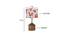 Erica Multicolor Fabric Shade Table Lamp with Natural  Wooden Base (Multicolor) by Urban Ladder - Design 1 Dimension - 610382