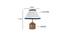Joan Multicolor Fabric Shade Table Lamp with Natural  Wooden Base (Multicolor) by Urban Ladder - Design 1 Dimension - 610388