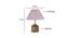 Laura Multicolor Fabric Shade Table Lamp with Natural  Wooden Base (Multicolor) by Urban Ladder - Design 1 Dimension - 610392