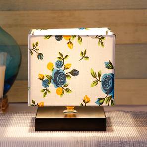 Elisha Multicolor Fabric Shade Table Lamp with Black Iron Base-image-21