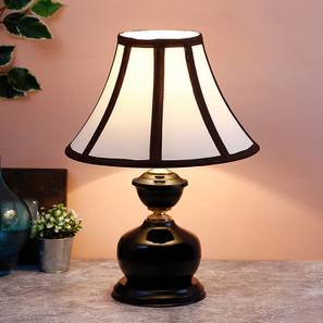 Hugh Multicolor Fabric Shade Table Lamp with Black Iron Base-image-40
