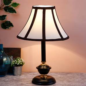 devansh Ramon Multicolor Fabric Shade Table Lamp with Black Iron Base-picture-18
