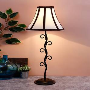 Kellen Multicolor Fabric Shade Table Lamp with Black Iron Base-image-18