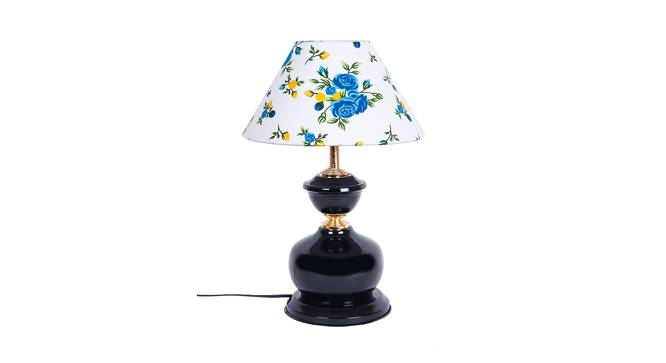 Joziah Multicolor Fabric Shade Table Lamp with Black  Iron  Base (Multicolor) by Urban Ladder - Design 1 Side View - 610588
