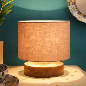 Alton Grey Fabric Shade Table Lamp with Natural Wooden Base-image-49