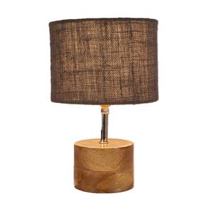 devansh Anisa Grey Natural Fiber Shade Table Lamp with Natural Wooden Base-picture-31