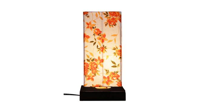 Leandro Multicolor Fabric Shade Table Lamp with Black  Iron  Base (Multicolor) by Urban Ladder - Front View Design 1 - 610675