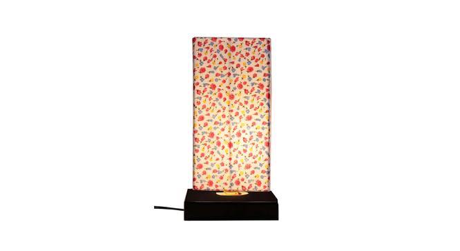 Reign Multicolor Fabric Shade Table Lamp with Black  Iron  Base (Multicolor) by Urban Ladder - Front View Design 1 - 610676