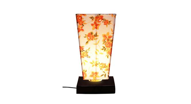 Hamza Multicolor Fabric Shade Table Lamp with Black  Iron  Base (Multicolor) by Urban Ladder - Front View Design 1 - 610679