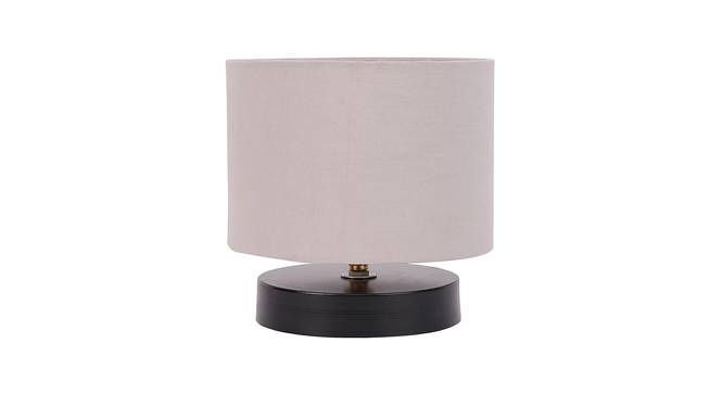 Atley Grey Fabric Shade Table Lamp with Black  Iron  Base (Grey) by Urban Ladder - Front View Design 1 - 610692