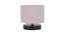 Atley Grey Fabric Shade Table Lamp with Black  Iron  Base (Grey) by Urban Ladder - Front View Design 1 - 610692
