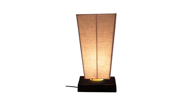 Otis Grey Fabric Shade Table Lamp with Black  Iron  Base (Grey) by Urban Ladder - Front View Design 1 - 610792
