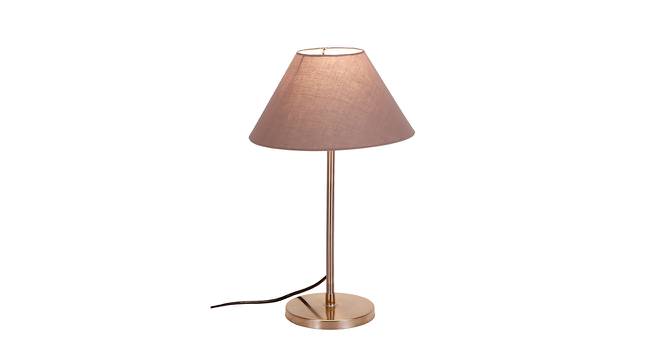 Foster Grey Fabric Shade Table Lamp with Steel  Steel  Base (Grey) by Urban Ladder - Front View Design 1 - 610806