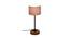 Frankie Grey Fabric Shade Table Lamp with Natural  Wood & Iron  Base (Grey) by Urban Ladder - Front View Design 1 - 610807