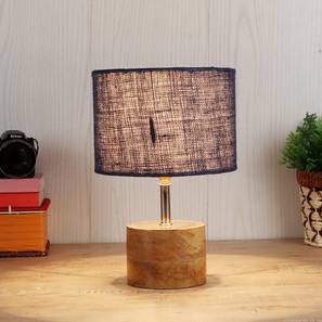 devansh Tre Blue Natural Fiber Shade Table Lamp with Natural Wooden Base-picture-23