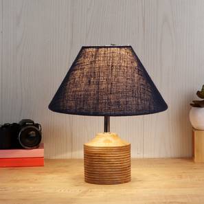 devansh Judy Blue Natural Fiber Shade Table Lamp with Natural Wooden Base-picture-34