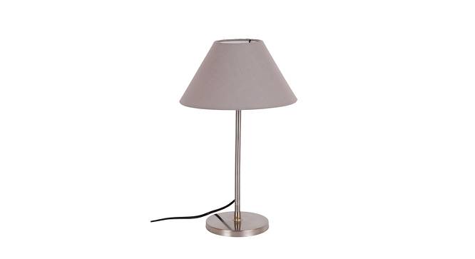 Foster Grey Fabric Shade Table Lamp with Steel  Steel  Base (Grey) by Urban Ladder - Design 1 Side View - 610844