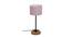 Frankie Grey Fabric Shade Table Lamp with Natural  Wood & Iron  Base (Grey) by Urban Ladder - Design 1 Side View - 610846