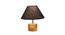Carson Blue Natural Fiber Shade Table Lamp with Natural  Wooden Base (Blue) by Urban Ladder - Front View Design 1 - 610873