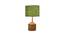 Geraldine Green Natural Fiber Shade Table Lamp with Natural  Wooden Base (Green) by Urban Ladder - Front View Design 1 - 610875