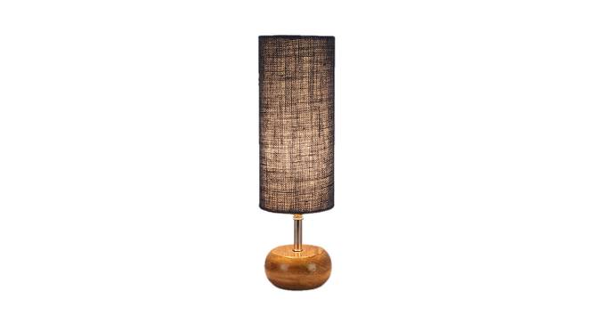 Penelope Blue Natural Fiber Shade Table Lamp with Natural  Wooden Base (Blue) by Urban Ladder - Front View Design 1 - 610878