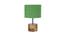 Halstead Green Natural Fiber Shade Table Lamp with Natural  Wooden Base (Green) by Urban Ladder - Design 1 Side View - 610896