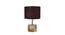 Loyall Brown Natural Fiber Shade Table Lamp with Natural  Wooden Base (Brown) by Urban Ladder - Design 1 Side View - 610897