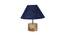 Carson Blue Natural Fiber Shade Table Lamp with Natural  Wooden Base (Blue) by Urban Ladder - Design 1 Side View - 610898