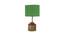 Geraldine Green Natural Fiber Shade Table Lamp with Natural  Wooden Base (Green) by Urban Ladder - Design 1 Side View - 610900