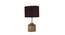 Gertrude Brown Natural Fiber Shade Table Lamp with Natural  Wooden Base (Brown) by Urban Ladder - Design 1 Side View - 610901