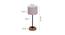 Frankie Grey Fabric Shade Table Lamp with Natural  Wood & Iron  Base (Grey) by Urban Ladder - Design 1 Dimension - 610950