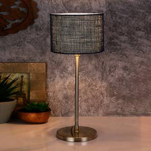 devansh Hakeem Blue Natural Fiber Shade Table Lamp with Steel Steel Base-picture-18