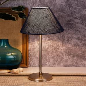 Rome Blue Natural Fiber Shade Table Lamp with Steel Steel Base-image-15