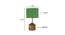 Geraldine Green Natural Fiber Shade Table Lamp with Natural  Wooden Base (Green) by Urban Ladder - Design 1 Dimension - 610959
