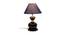 Emery Blue Natural Fiber Shade Table Lamp with Black  Iron  Base (Blue) by Urban Ladder - Front View Design 1 - 610971