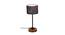 Marlon Blue Natural Fiber Shade Table Lamp with Natural  Wood & Iron  Base (Blue) by Urban Ladder - Front View Design 1 - 610982