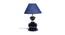 Emery Blue Natural Fiber Shade Table Lamp with Black  Iron  Base (Blue) by Urban Ladder - Design 1 Side View - 611003