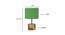 Halstead Green Natural Fiber Shade Table Lamp with Natural  Wooden Base (Green) by Urban Ladder - Design 1 Dimension - 611006