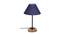 Rogelio Blue Natural Fiber Shade Table Lamp with Natural  Wood & Iron  Base (Blue) by Urban Ladder - Design 1 Side View - 611043