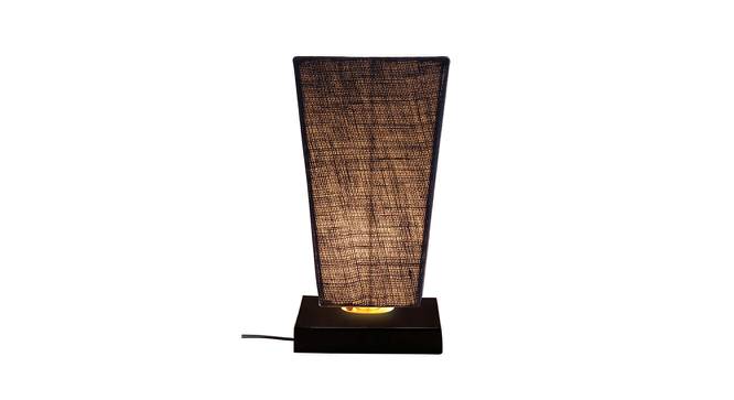 Wilson Blue Natural Fiber Shade Table Lamp with Black  Iron  Base (Blue) by Urban Ladder - Front View Design 1 - 611060