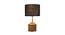 Gloria Black Natural Fiber Shade Table Lamp with Natural  Wooden Base (Black) by Urban Ladder - Front View Design 1 - 611082